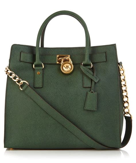 michael kors non leathr green bags